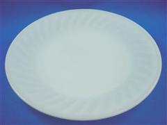 White Swirl Dinner Plate