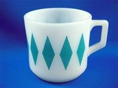 Short Mug Diamond Light Blue