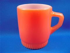 Stacking Color  Mug Orange Ribbed Bottom