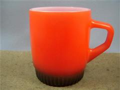 Stacking Color  Mug Red/Black Ribbed Bottom