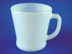 White D Handle Mug