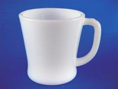White D Handle Mug