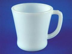 White D Handle Mug