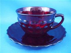 Royal Ruby Bubble Cup and Saucer