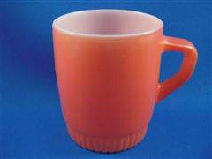 Stacking Color  Mug Orange Ribbed Bottom