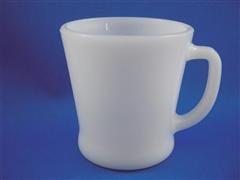 White D Handle Mug