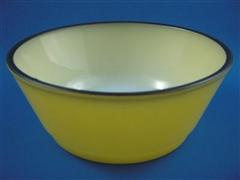 Salad　Bowl Yellow Black Rim