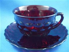 Royal Ruby Bubble Cup and Saucer