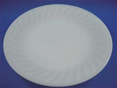 White Swirl Dinner Plate