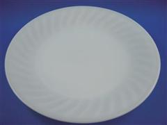 White Swirl Dinner Plate