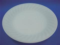 White Swirl Dinner Plate