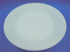 White Swirl Dinner Plate