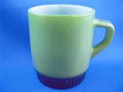 Stacking Color Mug  Avocado Olive Ribbed Bottom