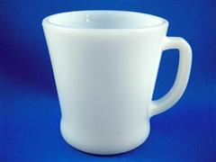 White D Handle Mug