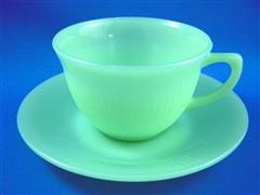 Jadeite Jane Ray Cup & Saucer