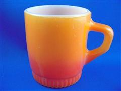 Stacking Color  Mug Orange Ribbed Bottom