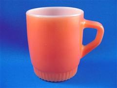 Stacking Color  Mug Orange Ribbed Bottom