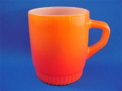 Stacking Color  Mug Orange Ribbed Bottom