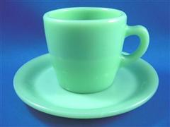 Jadeite Restaurant Ware Straight Cup & Saucer