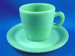 Jadeite Restaurant Ware Straight Cup & Saucer