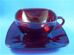 Royal Ruby Charm Cup&Saucer