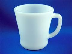 White D Handle Mug