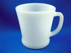 White D Handle Mug