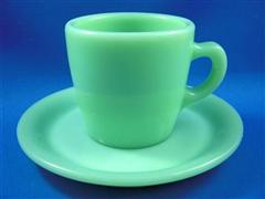 Jadeite Restaurant Ware Straight Cup & Saucer