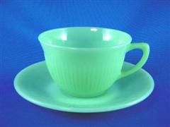 Jadeite Jane Ray Cup & Saucer