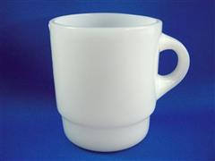 Stacking  Mug White Round Handle