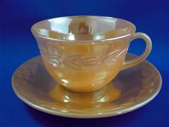 Peach Lustre Laurel Cup & Saucer