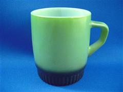 Stacking Color Mug  Avocado Olive Ribbed Bottom