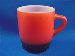 Stacking Color  Mug Red/Black Ribbed Bottom