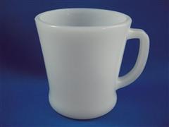 White D Handle Mug