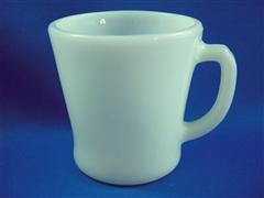 White D Handle Mug