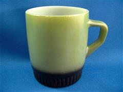 Stacking Color Mug  Avocado Olive Ribbed Bottom