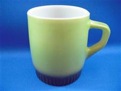 Stacking Color Mug  Avocado Olive Ribbed Bottom