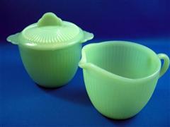 Jadeite Jane Ray Suger & Creamer