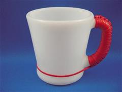 White D Handle with braided Handle Red