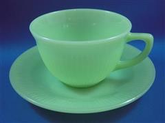 Jadeite Jane Ray Cup & Saucer