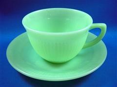 Jadeite Jane Ray Cup & Saucer