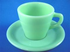 Jadeite Restaurant Ware Tapered Cup & Saucer