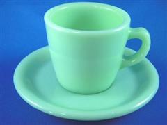 Jadeite Restaurant Ware Straight Cup & Saucer