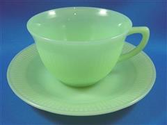 Jadeite Jane Ray Cup & Saucer