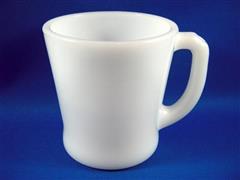 White D Handle Mug