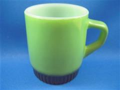 Stacking Color Mug  Avocado Olive Ribbed Bottom