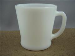 White D Handle Mug