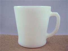 White D Handle Mug