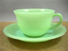 Jadite Alice Cup & Saucer