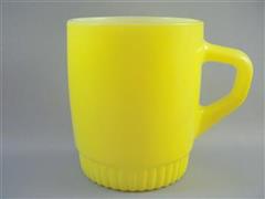 Stacking Color Mug Yellow Ribbed Bottom